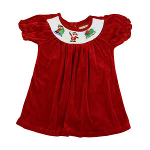Toffee Apple Girls Red | White Santa Dress size: 24 Months